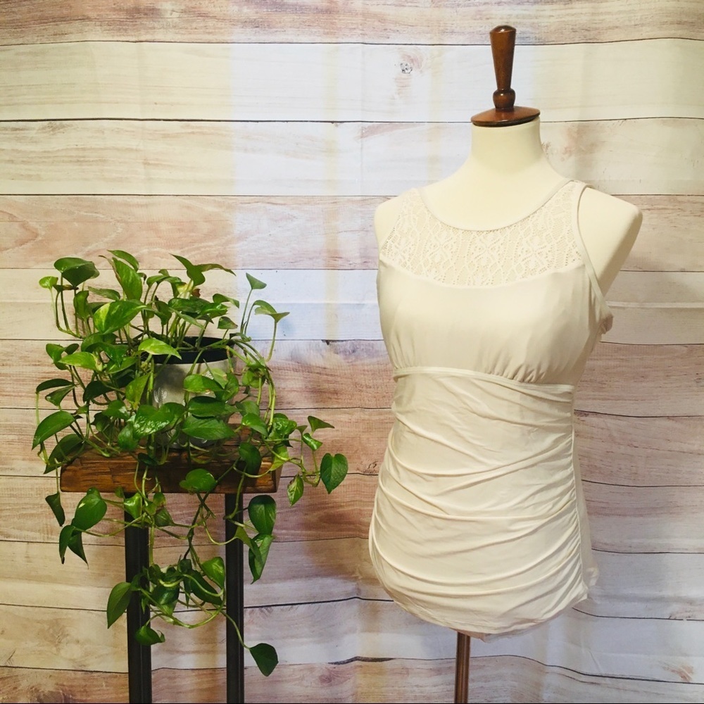 Athena Shirred Swim Dress